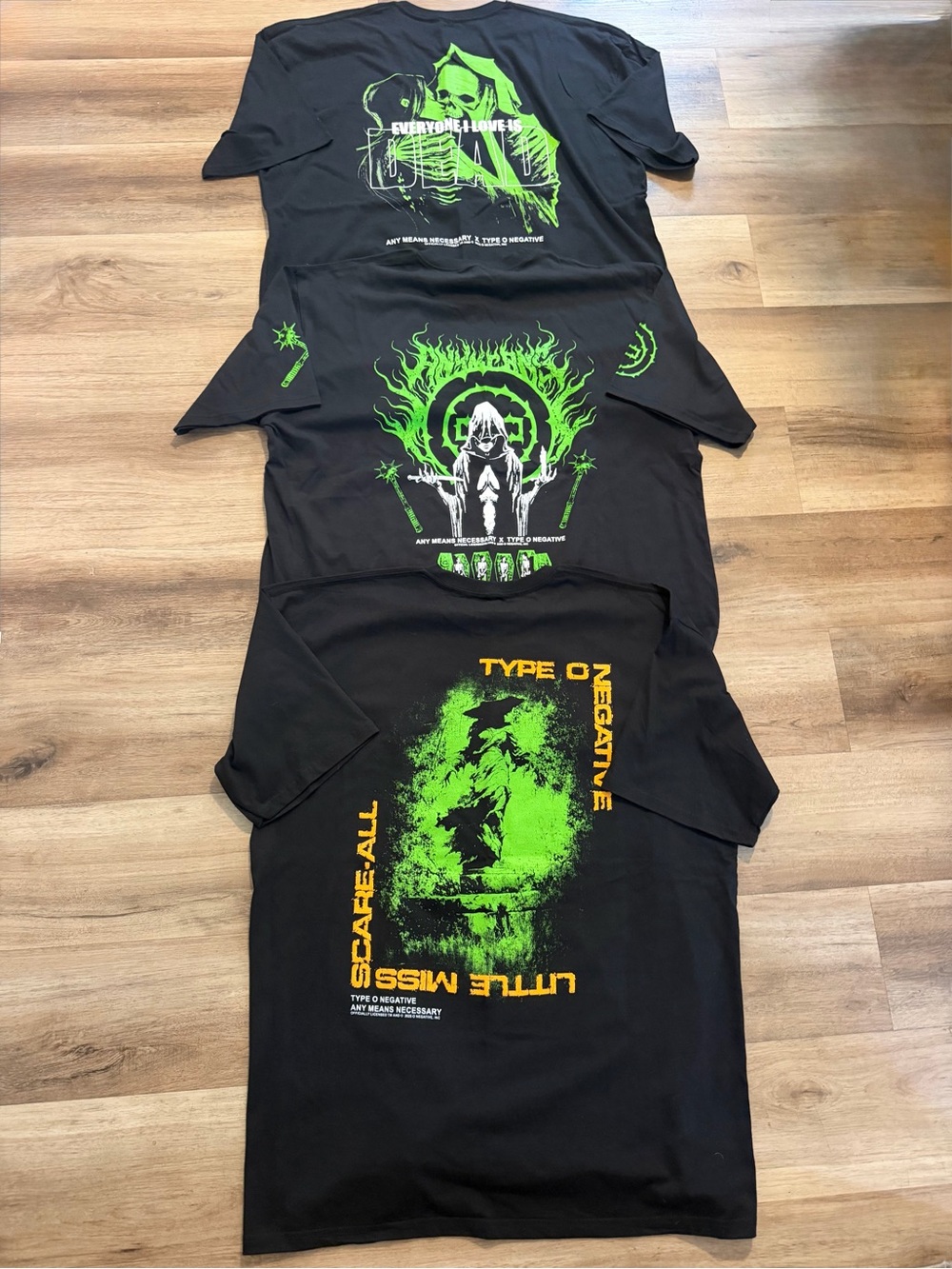 3X Any Means Necessary x Type O Negative T shirt Bundle Mens XXXL 3XL NWOT